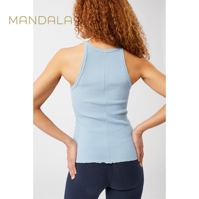 Mandala Ribbed Tank Top - atlas