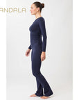Mandala Side Ruffled Longsleeve- night sky