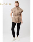 Mandala Snuggle Up Vest - taupe