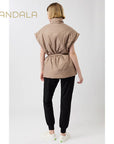 Mandala Snuggle Up Vest - taupe
