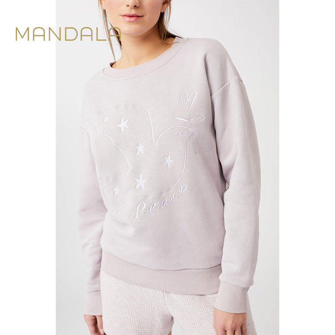 Mandala Peace Sweater - magnolia