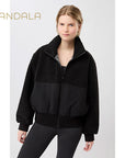 Mandala Warm Up Bomber- black