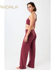 Mandala Wide Leg Pants - beet