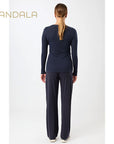 Mandala Wide Leg Pants - night sky