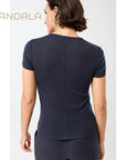 Mandala Wool T-Shirt - night sky