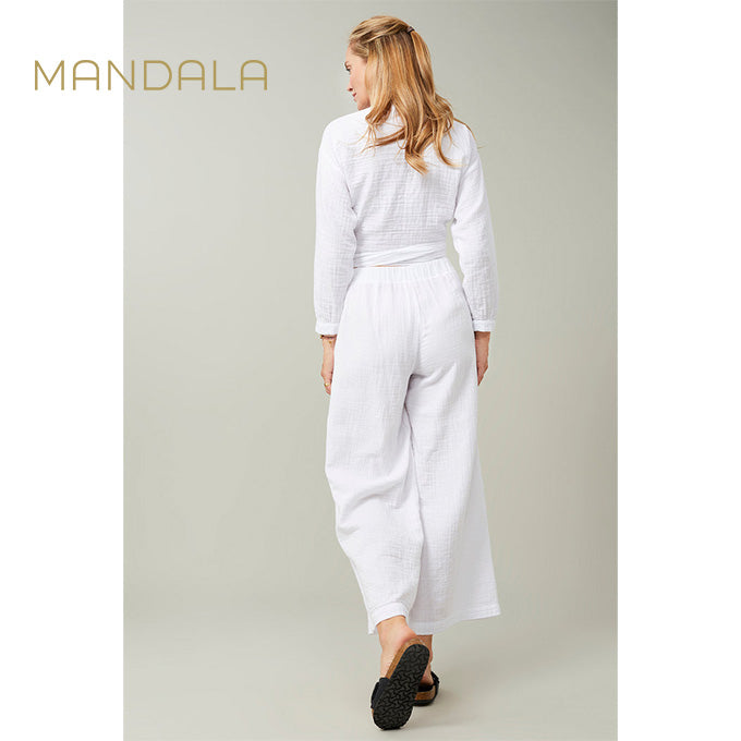 Mandala Nomad Pants - white