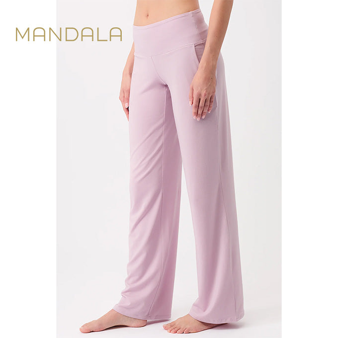 Mandala Wide Leg Workout Pants - blossom