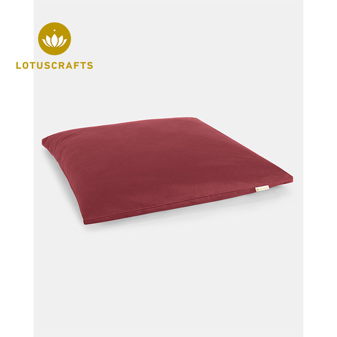 lotuscrafts zabuton meditationsmatte bordeaux