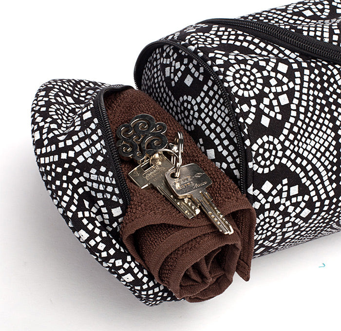 Yogatasche Asana Bag XL 70 cm - gemusterte Yogamatten-Tasche aus Baumwolle