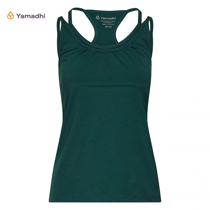 Yamadhi Yoga Racerback Top Bio-Baumwolle - dunkelgrün