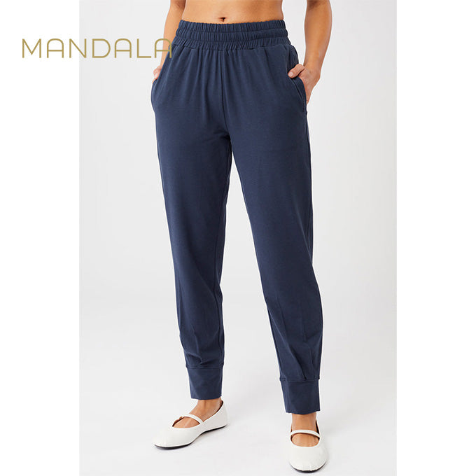Mandala  Cuffed Track Pants - saphire