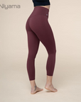 Niyama Essentials 7/8 Yoga Leggings mit hohem Bund - burgundy