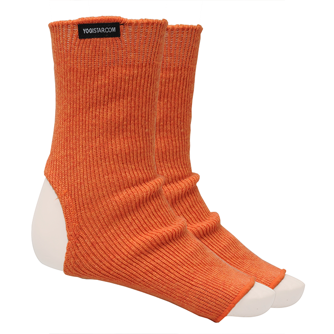 Yoga Socken orange – Wolle