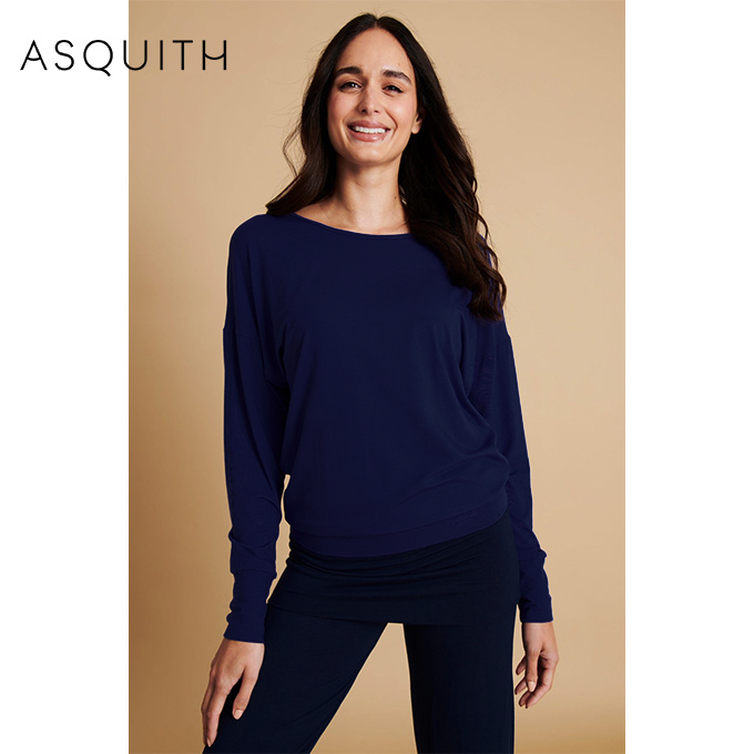 Asquith Long Sleeve Batwing - navy