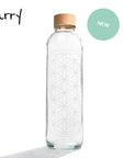 Carry Bottle FLOWER OF LIFE Glas Trinkflasche 0,7 L