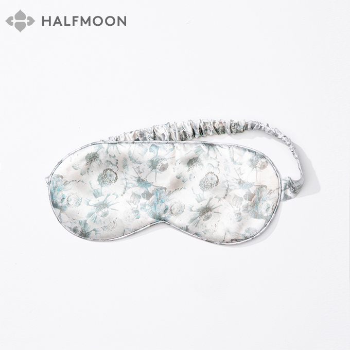 Halfmoon Schlafmaske aus Seide - Snow Flower