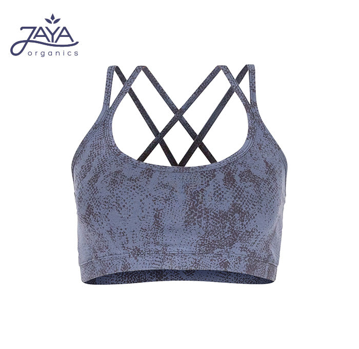 Jaya Loona Damen Yoga Bra Snake bluegrey - Gr. S