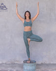 Jaya Sumatra Damen Yoga Legging pinegreen