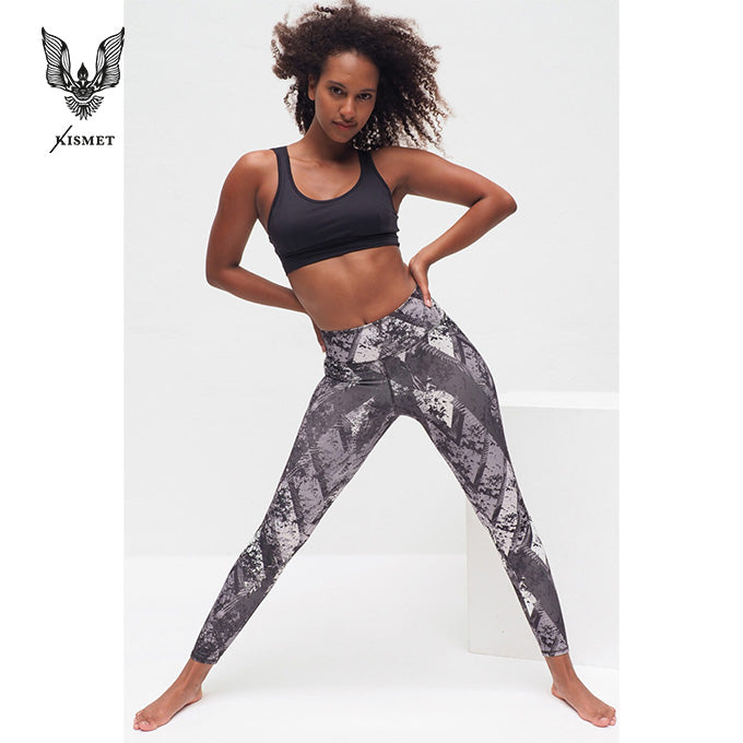 Kismet Ganga Legging - black white tropicana