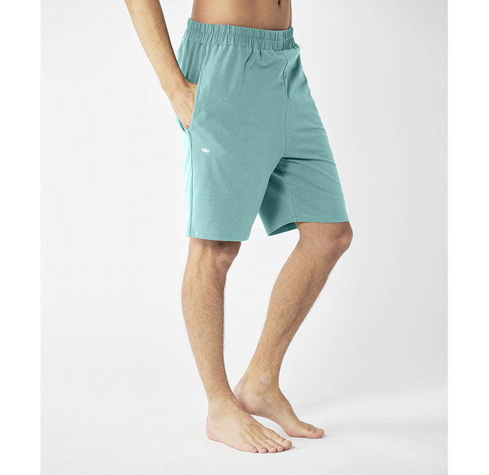 Organic Mens Yoga Shorts seegrün