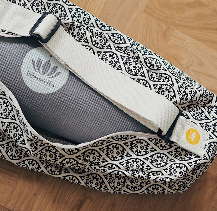 Yogamatten Tasche Lotuscrafts Pune Black Block Print Edition