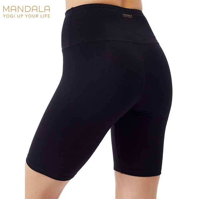 Mandala Biker Shorts - black