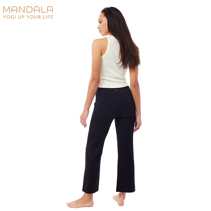Mandala Cropped Straight Fit - black