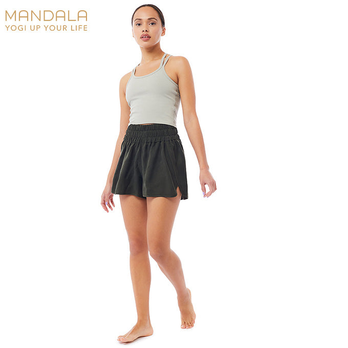 Mandala Vegan Short Pants - olive