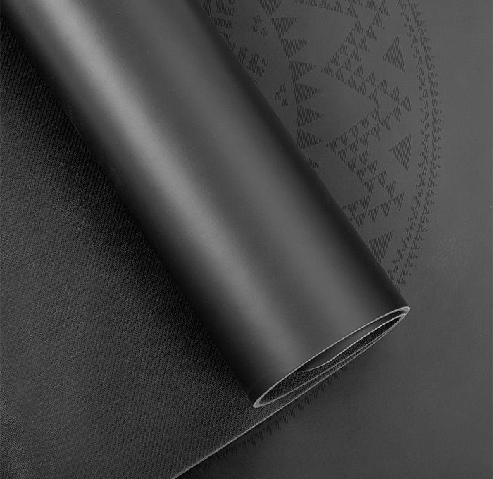 Phoenix PU Mat Black Ethno Mandala mit Naturkautschuk - schwarz