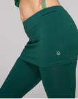 Hip Skirt Yoga Leggings mit Rock - dunkelgrün