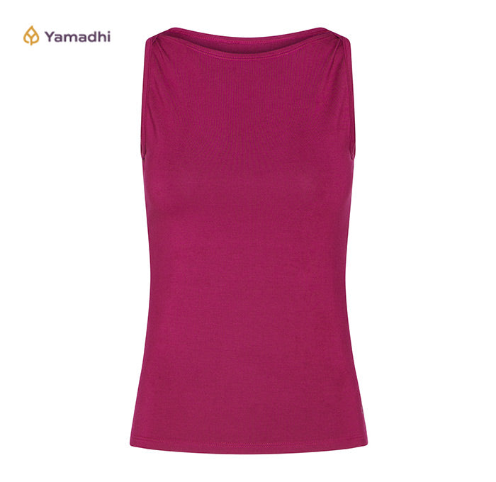 Yamadhi Boat Neck Tank Top Modal - Purple Grape (Berry)