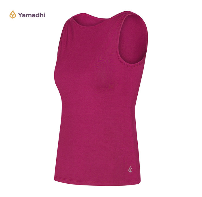 Yamadhi Boat Neck Tank Top Modal - Purple Grape (Berry)